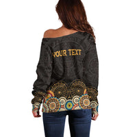 Personalized Mexico Cinco de Mayo Fiesta Off Shoulder Sweater Traditional Sombrero Hat