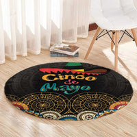 Mexico Cinco de Mayo Fiesta Round Carpet Traditional Sombrero Hat