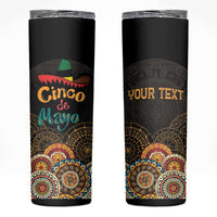 Personalized Mexico Cinco de Mayo Fiesta Skinny Tumbler Traditional Sombrero Hat