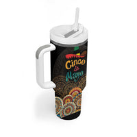 Personalized Mexico Cinco de Mayo Fiesta Tumbler With Handle Traditional Sombrero Hat