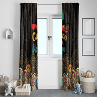 Mexico Cinco de Mayo Fiesta Window Curtain Traditional Sombrero Hat
