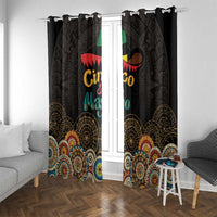 Mexico Cinco de Mayo Fiesta Window Curtain Traditional Sombrero Hat