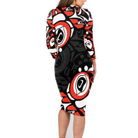 Canada National Indigenous Peoples Day 2024 Family Matching Long Sleeve Bodycon Dress and Hawaiian Shirt Haida Pattern - Wonder Print Shop
