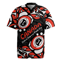 Canada National Indigenous Peoples Day 2024 Rugby Jersey Haida Pattern - Wonder Print Shop