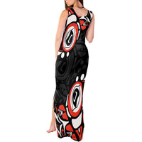 Canada National Indigenous Peoples Day 2024 Tank Maxi Dress Haida Pattern - Wonder Print Shop