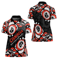 Canada National Indigenous Peoples Day 2024 Women Polo Shirt Haida Pattern - Wonder Print Shop