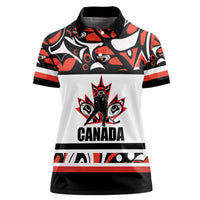 Canada Hockey 2024 Women Polo Shirt Haida Maple Leaf - Wonder Print Shop