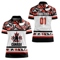 Canada Hockey 2024 Women Polo Shirt Haida Maple Leaf - Wonder Print Shop