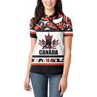 Canada Hockey 2024 Women Polo Shirt Haida Maple Leaf - Wonder Print Shop