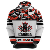 Canada Hockey 2024 Zip Hoodie Haida Maple Leaf - Wonder Print Shop