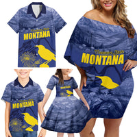 National Montana Day 2024 Family Matching Off Shoulder Short Dress and Hawaiian Shirt The Treasure State - Wonder Print Shop