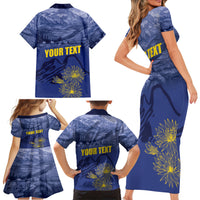 National Montana Day 2024 Family Matching Short Sleeve Bodycon Dress and Hawaiian Shirt The Treasure State - Wonder Print Shop