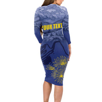 National Montana Day 2024 Long Sleeve Bodycon Dress The Treasure State - Wonder Print Shop