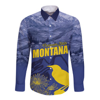National Montana Day 2024 Long Sleeve Button Shirt The Treasure State - Wonder Print Shop