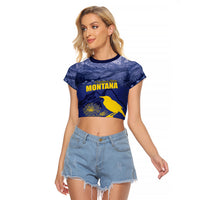 National Montana Day 2024 Raglan Cropped T Shirt The Treasure State - Wonder Print Shop