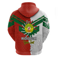 Personalised 26 June Madagascar Independence Day Hoodie Baobab Mix African Pattern - Wonder Print Shop