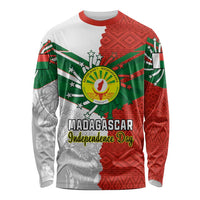 Personalised 26 June Madagascar Independence Day Long Sleeve Shirt Baobab Mix African Pattern LT01