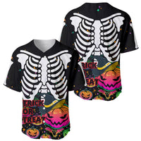 Halloween Skeleton Baseball Jersey Trick or Treat Witch Pumpkin Colorful - Wonder Print Shop