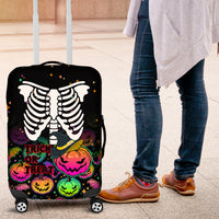 Halloween Skeleton Luggage Cover Trick or Treat Witch Pumpkin Colorful - Wonder Print Shop