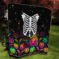 Halloween Skeleton Quilt Trick or Treat Witch Pumpkin Colorful - Wonder Print Shop