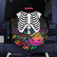 Halloween Skeleton Spare Tire Cover Trick or Treat Witch Pumpkin Colorful - Wonder Print Shop