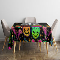 Halloween Skeleton Tablecloth Trick or Treat Witch Pumpkin Colorful - Wonder Print Shop