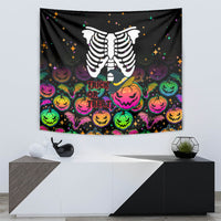 Halloween Skeleton Tapestry Trick or Treat Witch Pumpkin Colorful - Wonder Print Shop