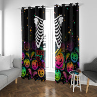 Halloween Skeleton Window Curtain Trick or Treat Witch Pumpkin Colorful - Wonder Print Shop