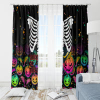 Halloween Skeleton Window Curtain Trick or Treat Witch Pumpkin Colorful - Wonder Print Shop