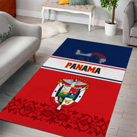 Panama Independence Day Area Rug Coat Of Arms Pollera Pattern - Wonder Print Shop