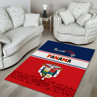 Panama Independence Day Area Rug Coat Of Arms Pollera Pattern - Wonder Print Shop