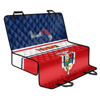 Panama Independence Day Back Car Seat Cover Coat Of Arms Pollera Pattern - Wonder Print Shop