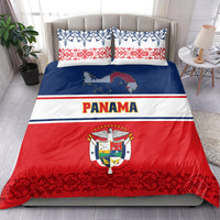 Panama Independence Day Bedding Set Coat Of Arms Pollera Pattern - Wonder Print Shop