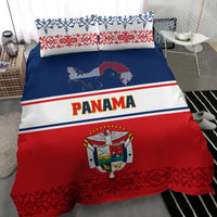 Panama Independence Day Bedding Set Coat Of Arms Pollera Pattern - Wonder Print Shop