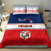 Panama Independence Day Bedding Set Coat Of Arms Pollera Pattern - Wonder Print Shop