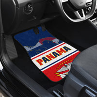 Panama Independence Day Car Mats Coat Of Arms Pollera Pattern - Wonder Print Shop
