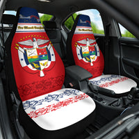 Panama Independence Day Car Seat Cover Coat Of Arms Pollera Pattern - Wonder Print Shop
