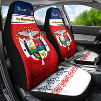 Panama Independence Day Car Seat Cover Coat Of Arms Pollera Pattern - Wonder Print Shop