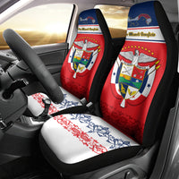 Panama Independence Day Car Seat Cover Coat Of Arms Pollera Pattern - Wonder Print Shop
