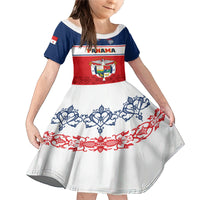 Panama Independence Day Family Matching Mermaid Dress and Hawaiian Shirt Coat Of Arms Pollera Pattern - Wonder Print Shop