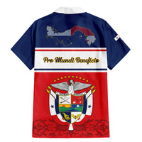 Panama Independence Day Family Matching Mermaid Dress and Hawaiian Shirt Coat Of Arms Pollera Pattern - Wonder Print Shop
