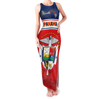 Panama Independence Day Family Matching Tank Maxi Dress and Hawaiian Shirt Coat Of Arms Pollera Pattern - Wonder Print Shop