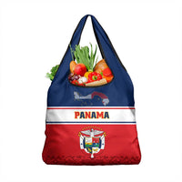 Panama Independence Day Grocery Bag Coat Of Arms Pollera Pattern