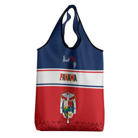 Panama Independence Day Grocery Bag Coat Of Arms Pollera Pattern