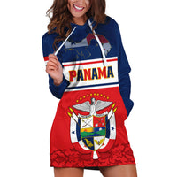 Panama Independence Day Hoodie Dress Coat Of Arms Pollera Pattern - Wonder Print Shop