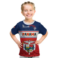 Panama Independence Day Kid T Shirt Coat Of Arms Pollera Pattern - Wonder Print Shop