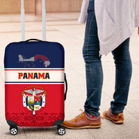 Panama Independence Day Luggage Cover Coat Of Arms Pollera Pattern - Wonder Print Shop
