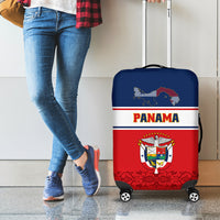 Panama Independence Day Luggage Cover Coat Of Arms Pollera Pattern - Wonder Print Shop