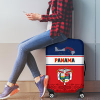 Panama Independence Day Luggage Cover Coat Of Arms Pollera Pattern - Wonder Print Shop