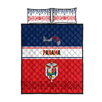 Panama Independence Day Quilt Bed Set Coat Of Arms Pollera Pattern - Wonder Print Shop